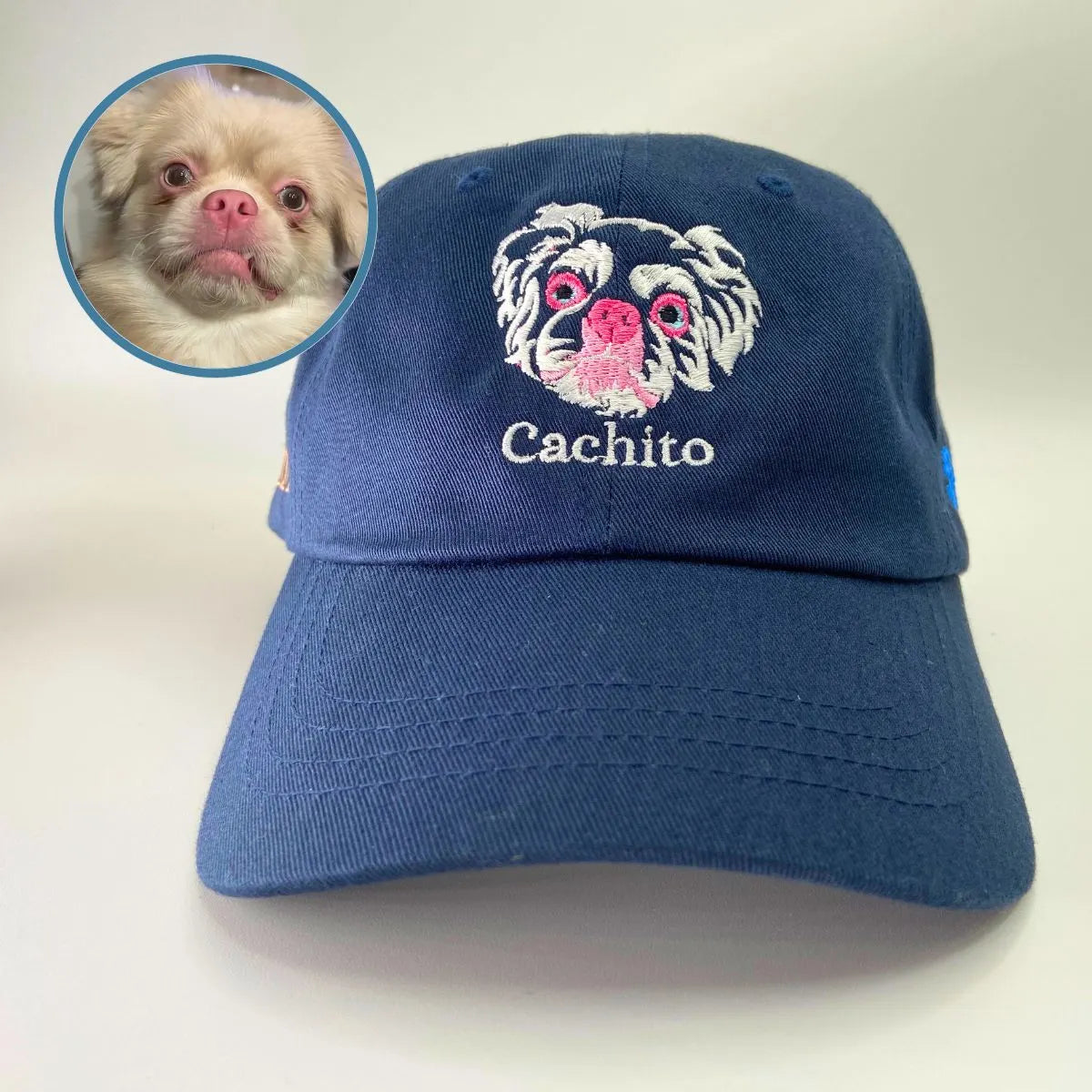 Custom Dog Face Outline Embroidered Hat