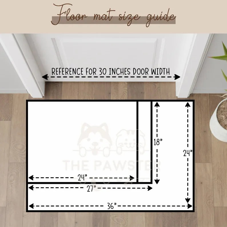 Custom Dog Portraits Doormat, Customized Pet Portrait Door Mat