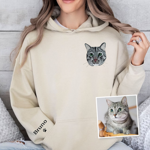 Brazilian Shorthair Cat Lover Custom Embroidered Sweatshirt Hoodie T-shirt