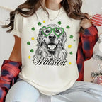 Custom Pet Photo Sweatshirt, St. Patrick's Day Dog or Cat Photo Hoodie T-shirt