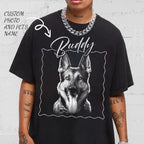 Custom Dog Portrait Tee for Dog Mom Dog Dad, Gift for Pet Lover