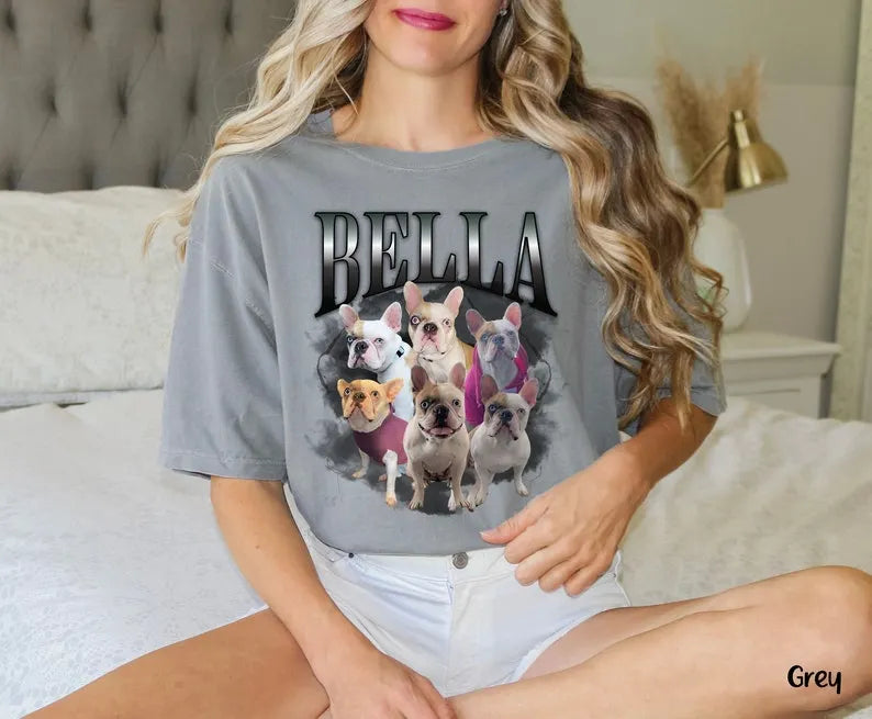 Custom Bootleg Pet Shirt Vintage Pet Photo Printing T-shirt Sweatshirt Hoodie