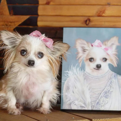 The Ballerina - Custom Pet Portrait Canvas Frame