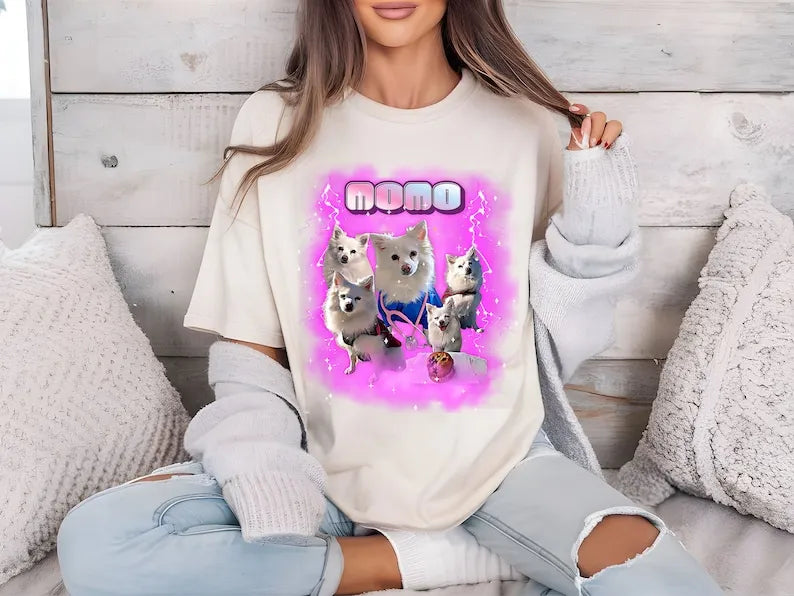 Personalized Pet Tee, Custom Pet Photo Vintage 90s Graphic, Bootleg Rap Dog Shirt Sweatshirt Hoodie