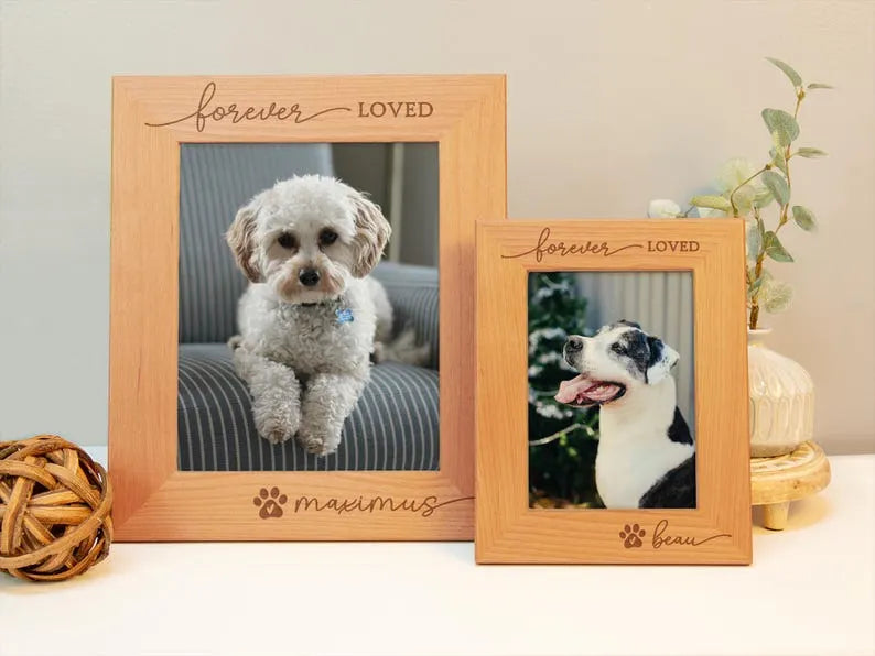 Personalized Dog Memorial Picture Frames, Pet Memorial Gift, Pet Loss Gift for Dog Mom
