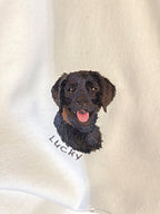 Personalized Embroidered Pet Sweatshirt, Custom Pet Portrait Sweatshirt- Colorful Design
