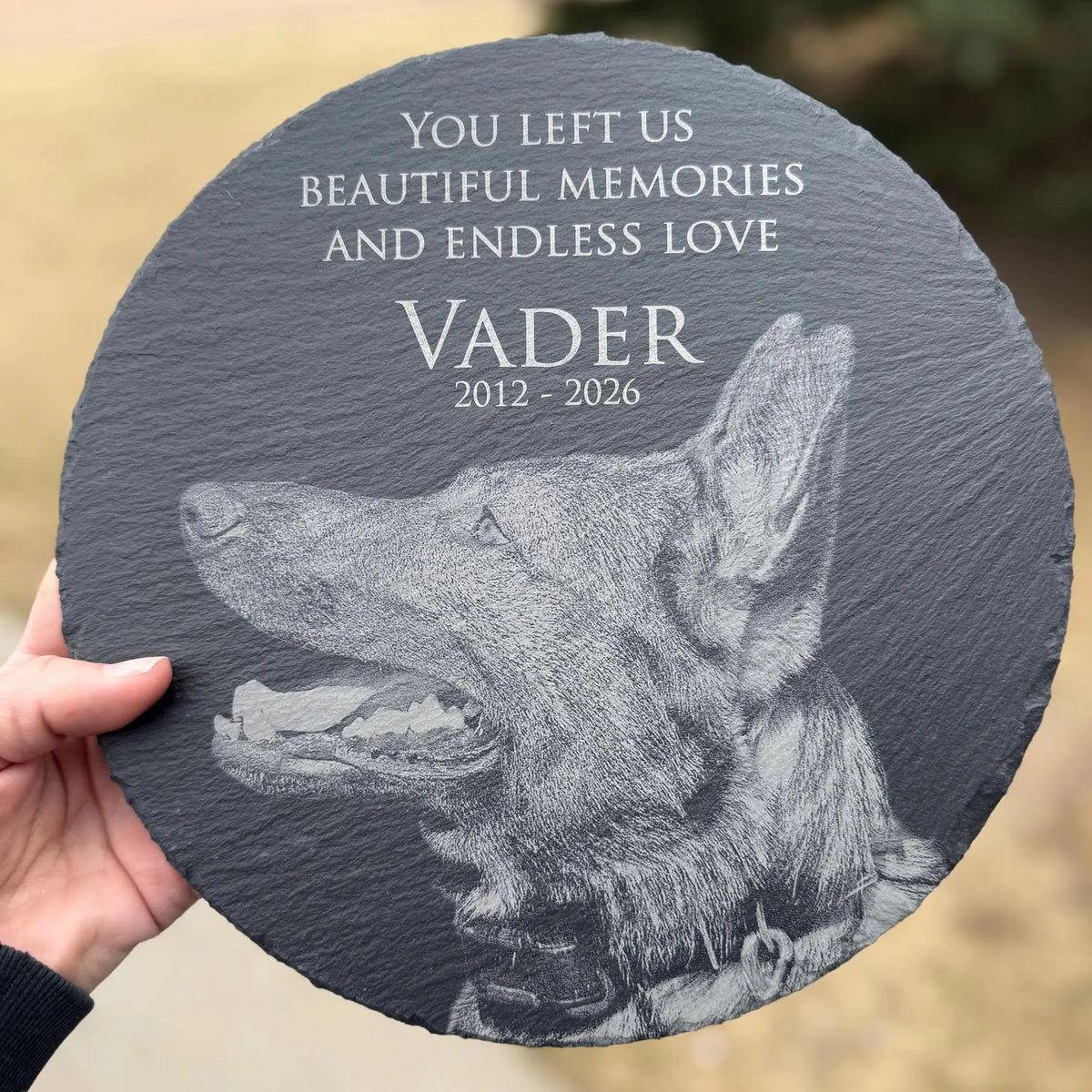 Custom Pet Photo Memorial Garden Stone, Pet Memorial Gif, Pet Loss, Bereavement