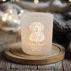 Custom Dog Memorial Tealight Candle Holder, Personalized Dog Remembrance Gift