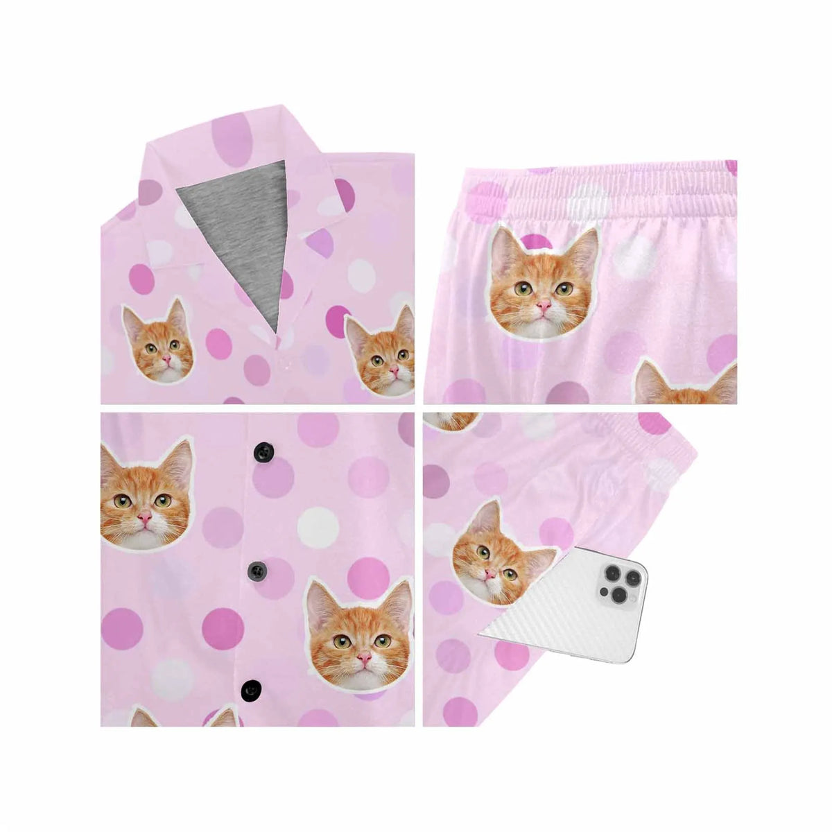 Personalized Photo Pajama Women Men Pajamas with Pet Face