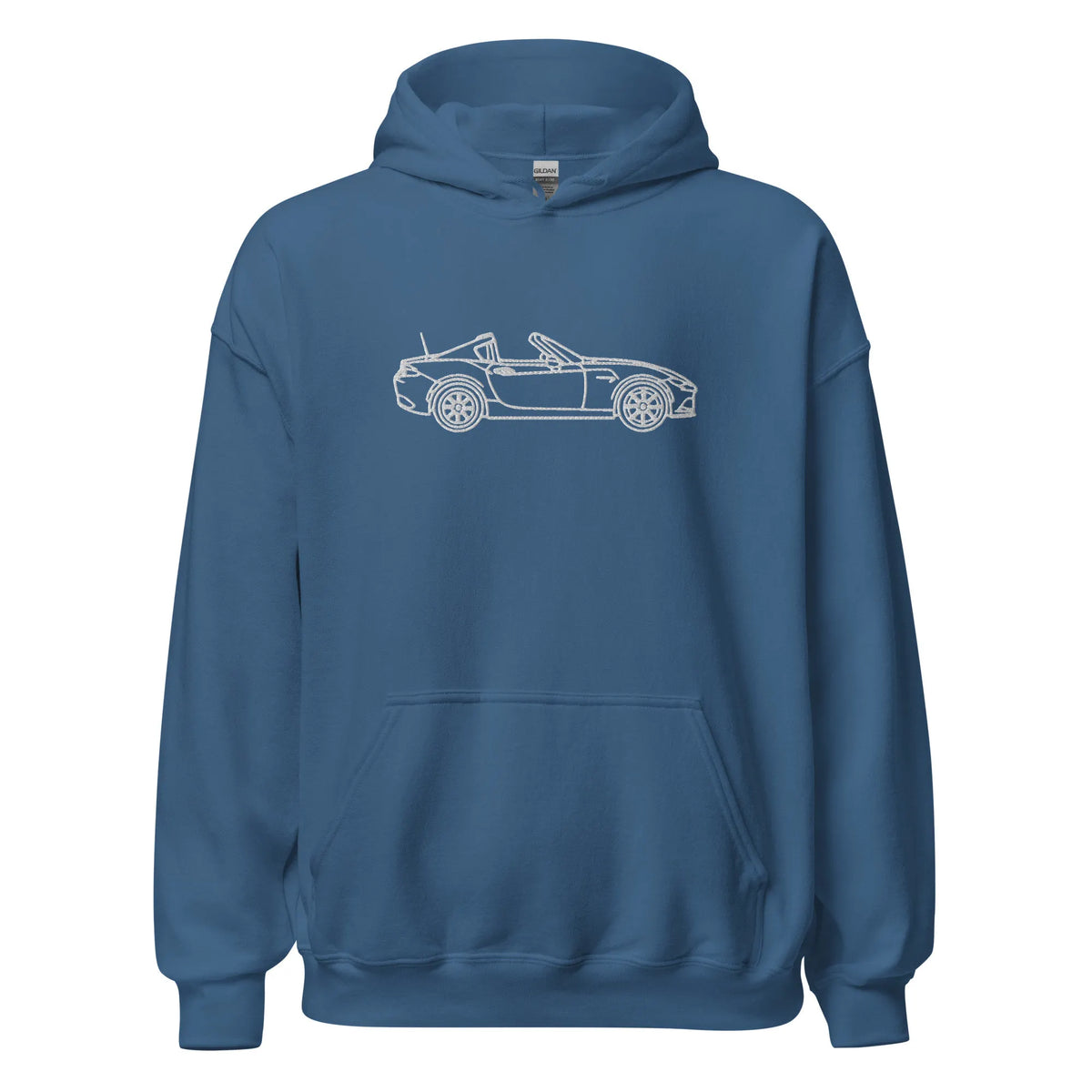 Detailed Embroidered Unisex Car Hoodie, Car Outline, Gift Idea