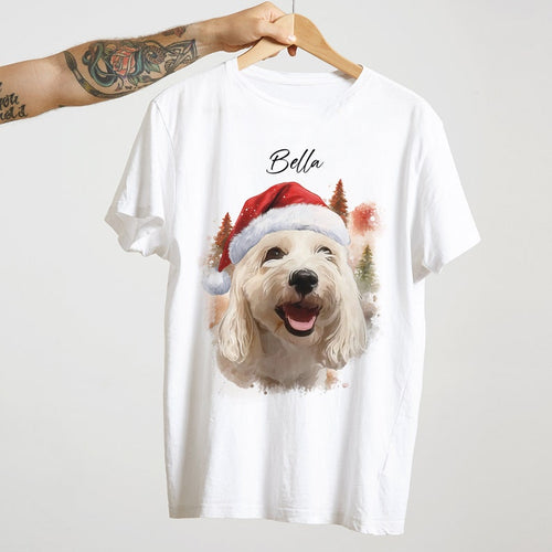 PetFiestas® Christmas Custom Pet Santa Personalized Pet Christmas Sweatshirt Hoodie T-shirt for Adults and Kids