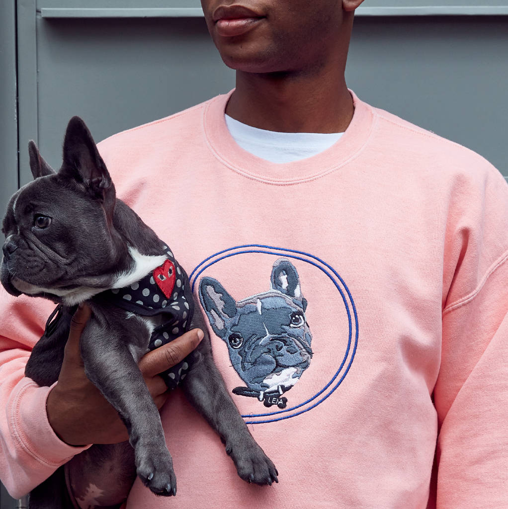 Personalised Pet Embroidered Sweatshirt Hoodie T-shirt- Colorful Design