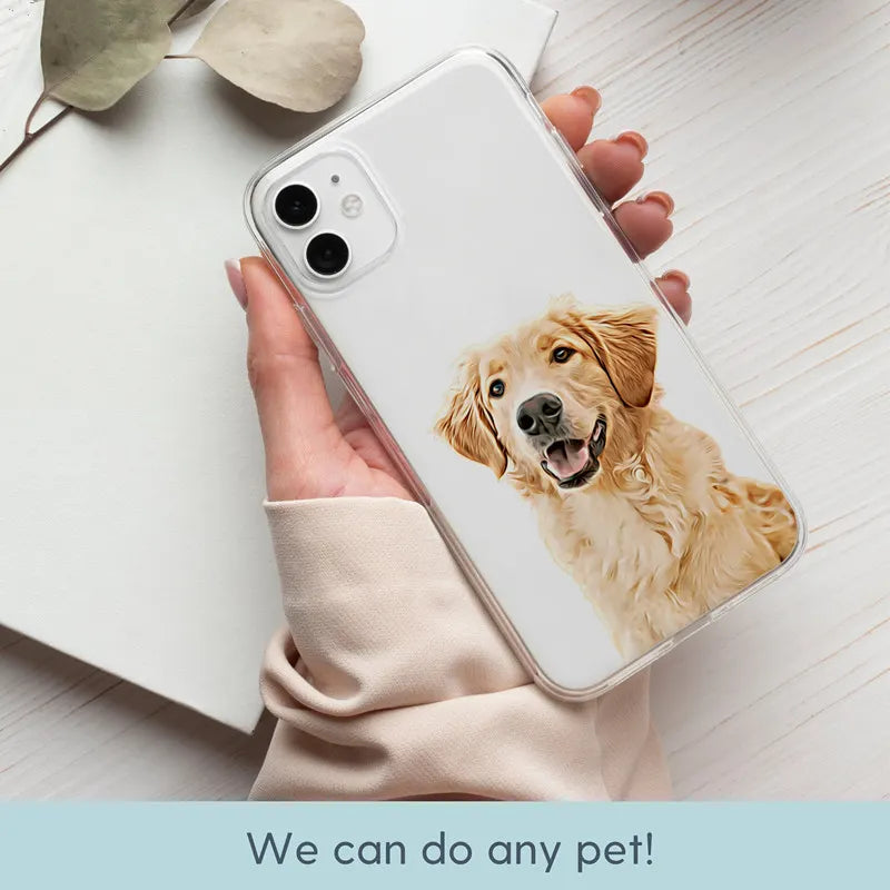 Custom Pet Phone Case Using Pet Photo + Name