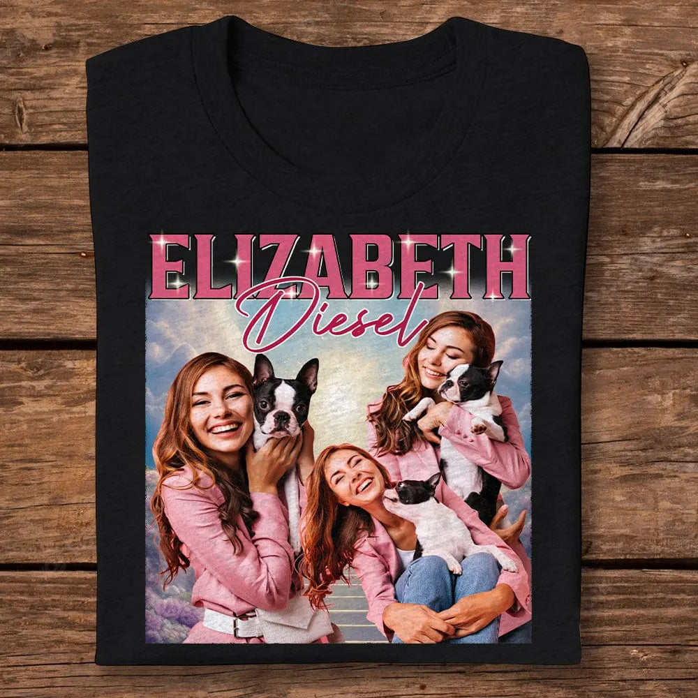 Custom Face Portrait Photo Vintage Style Shirt Pet Printing Shirt, 90s Shirt