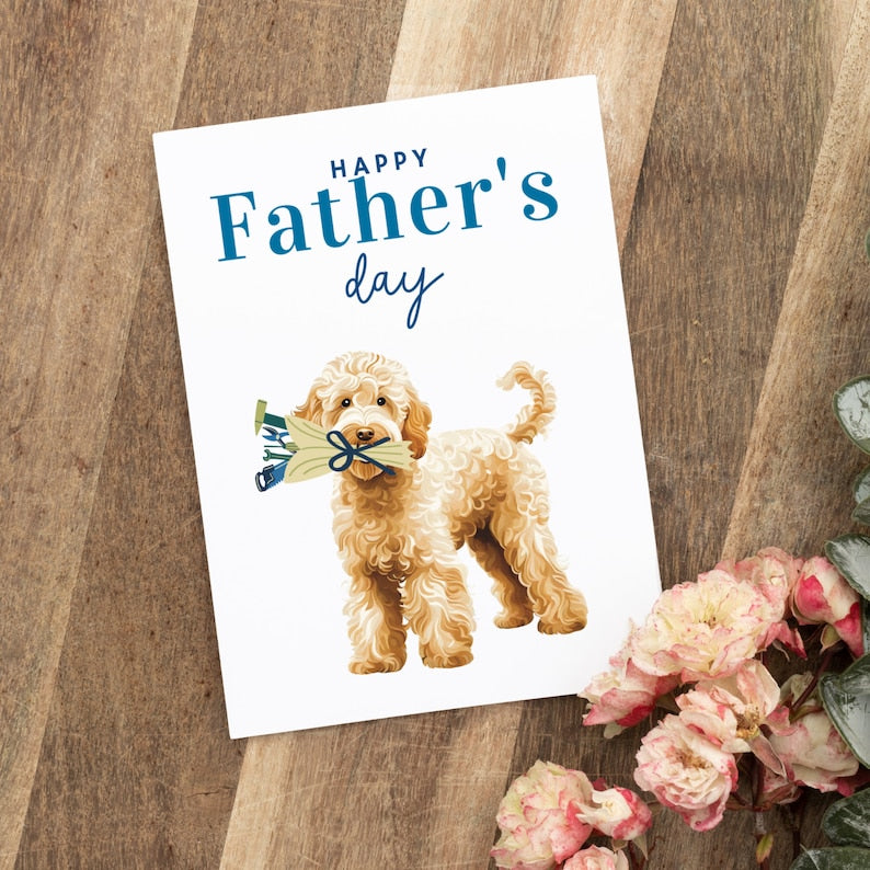 Personalized Dog Photo Father's Day Card, Dog Dad Gift