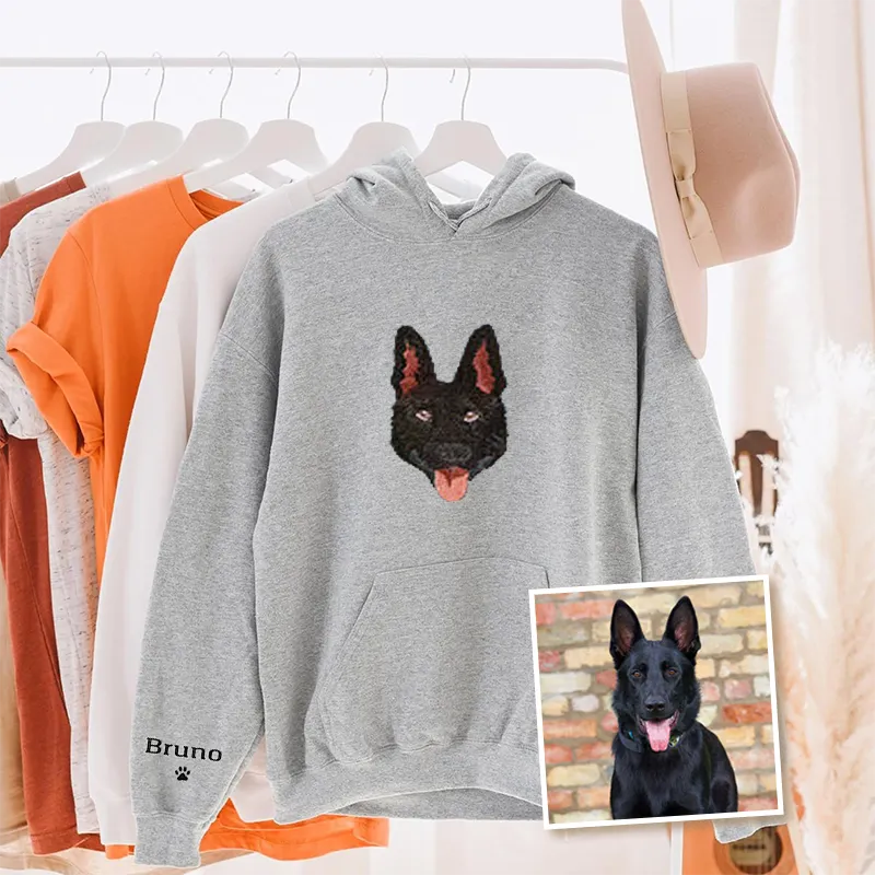 German Shepherd Lover Custom Embroidered Sweatshirt Hoodie T-shirt