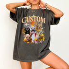 Custom Dog Bootleg Shirt, Cat Shirt 90's Tee, Personalized Bootleg Pet Shirt, Dog Bootleg T-shirt