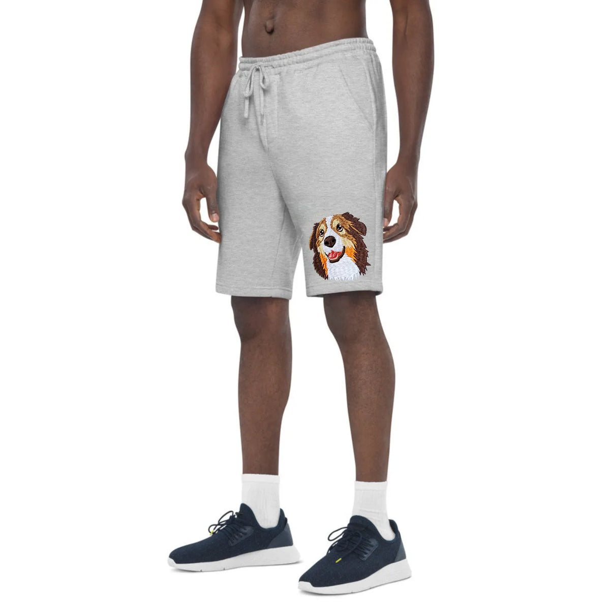 Custom Embroidered Pet Portrait Sweat Shorts Jogging Shorts