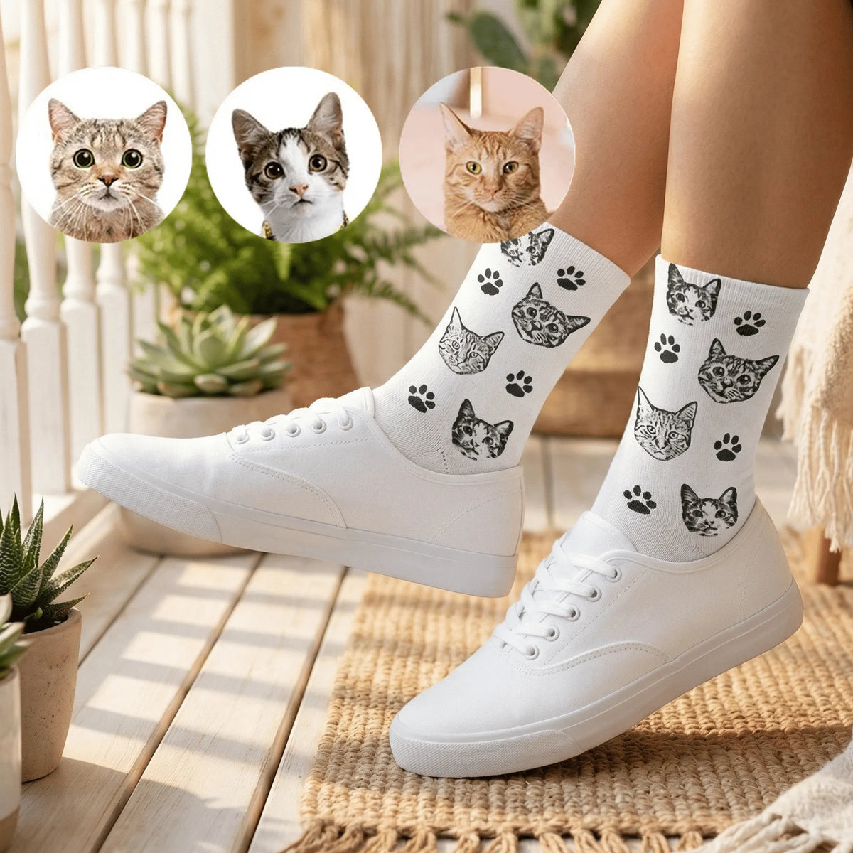 Custom Pet Socks - Pet Photo + Name