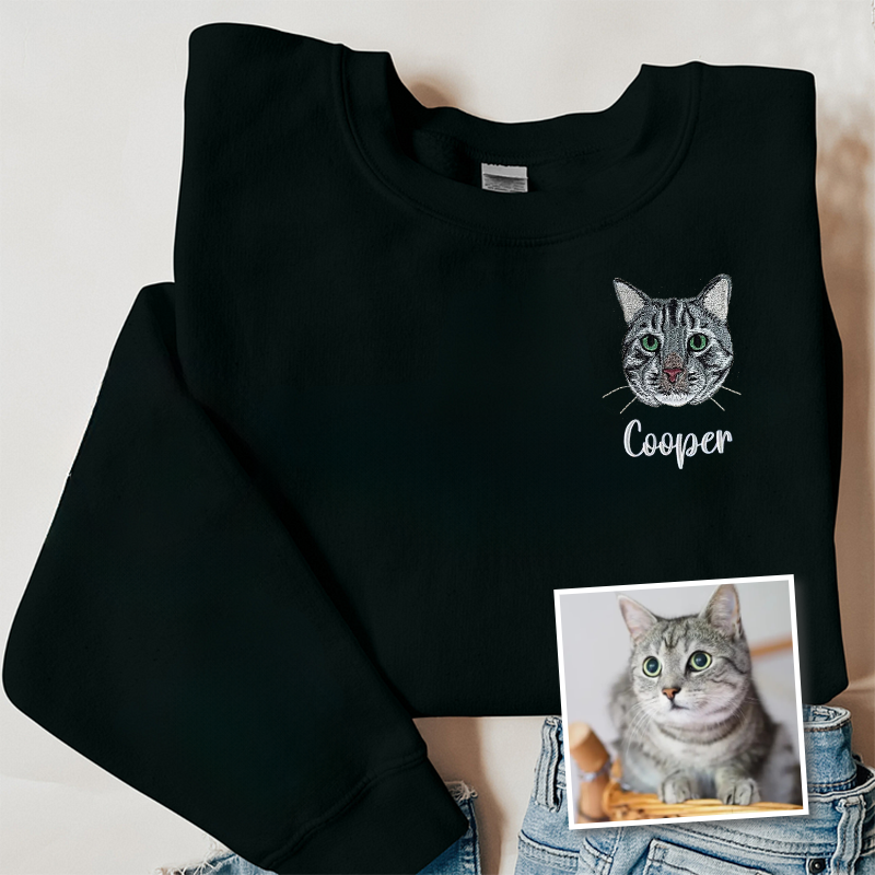 Brazilian Shorthair Cat Lover Custom Embroidered Sweatshirt Hoodie T-shirt