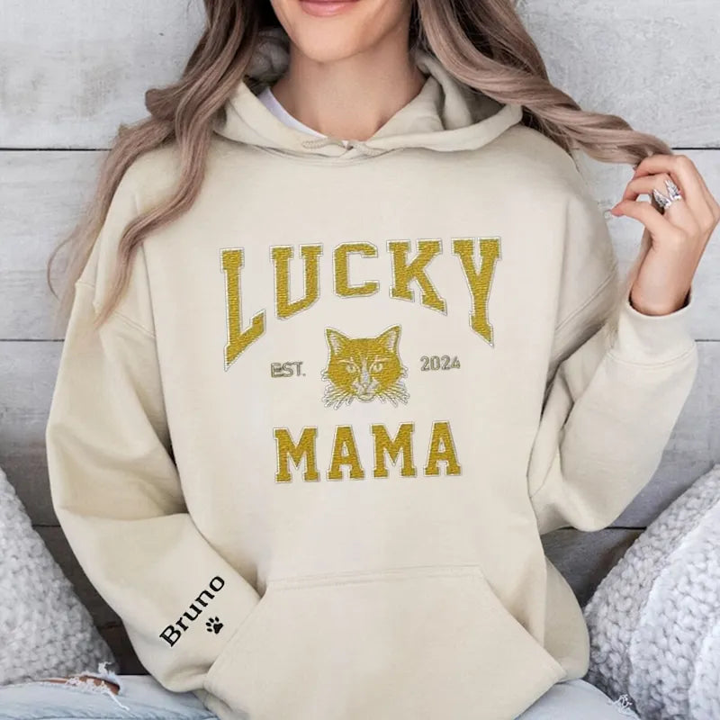 Custom Pet Embroidered Sweater Dog Drawing From Photo Portrait Personalized Dog Pullover- Varsity Colorful Design