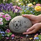 Personalized Pet Memorial Garden Stone, Personalized Pet Sympathy Pebble, Pet Memorial Gift