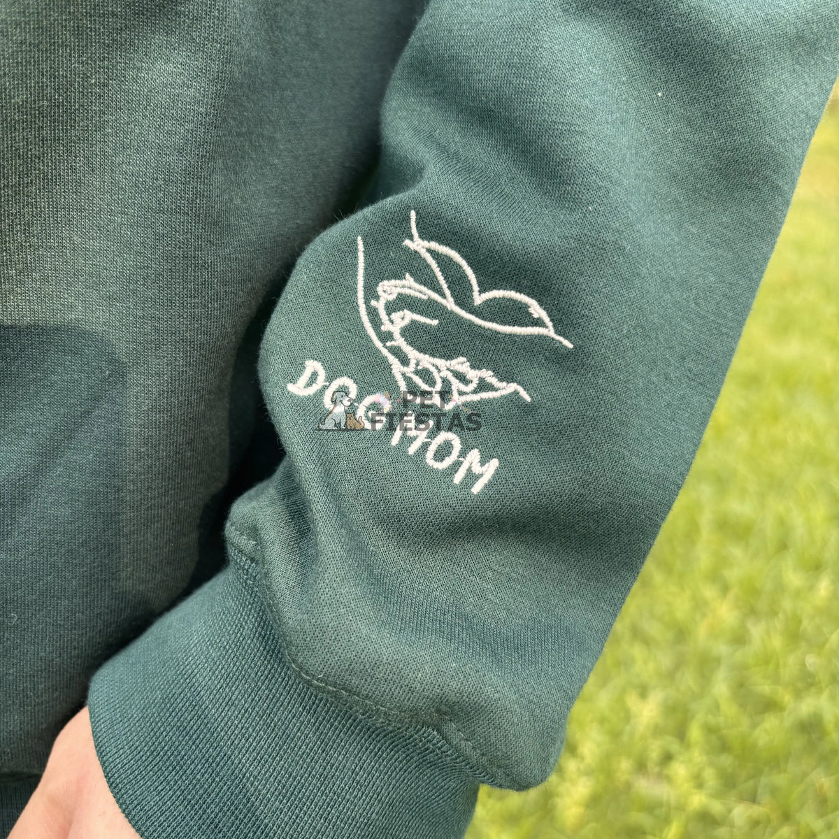 Custom Pet Outline Embroidered Hoodie – One-Line Stitch Art Sweatshirt/Tee- Stylish Outline Style
