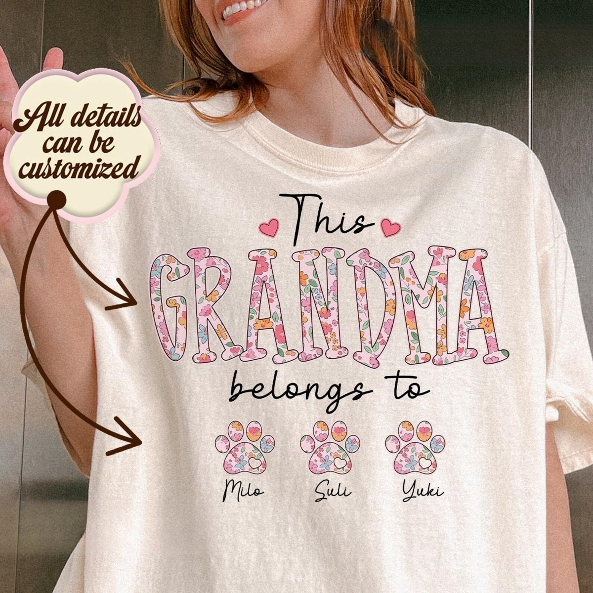 This Grandma Belongs To, Custom Dog Grandma Shirt, Dog Nana T-shirt Sweatshirt