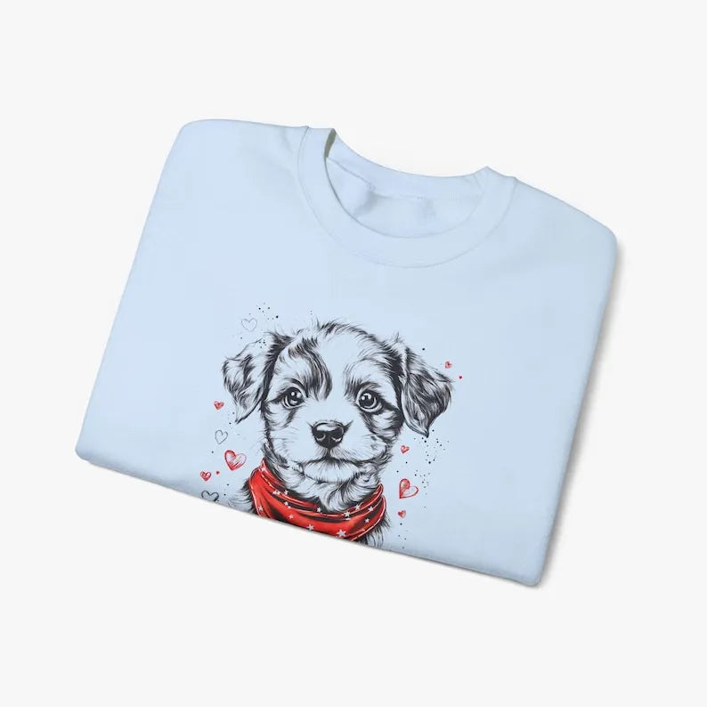 Custom Dog with Bandana Sweatshirt T-shirt, Custom Pet Valentine's Day Crewneck