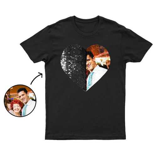 For Boyfriend - Custom Couple Flip Sequin Shirt