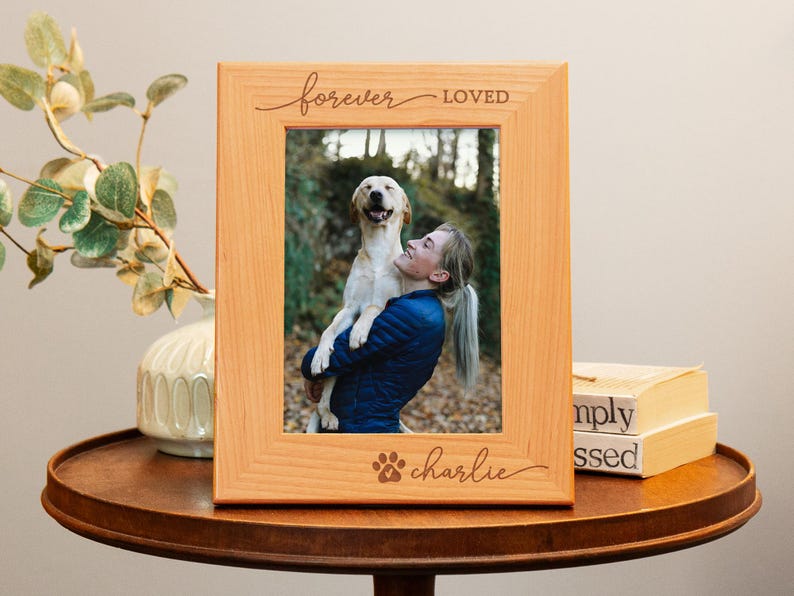 Personalized Dog Memorial Picture Frames, Pet Memorial Gift, Pet Loss Gift for Dog Mom