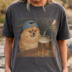 Custom Pet Drinking Beer Shirt, Meme Graphic Tee Using Your Pet Photo