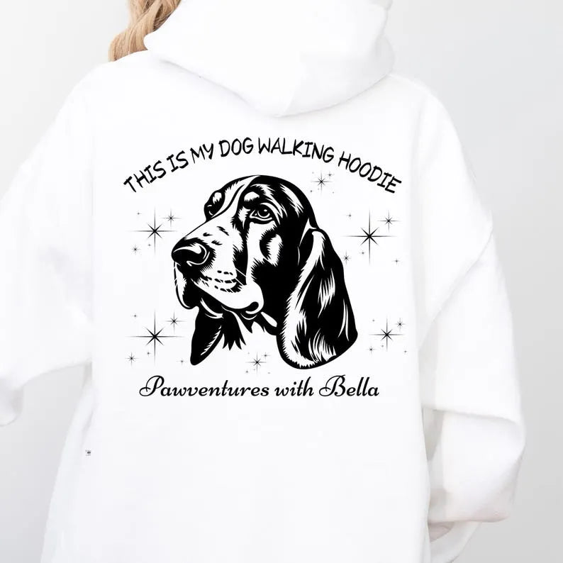 Personalize This Is My Dog Walking Hoodie Sweatshirt T-shirt