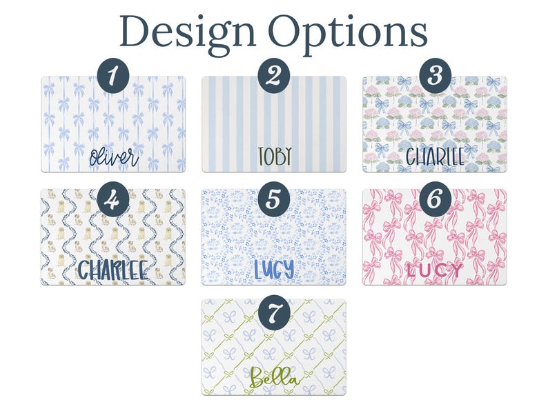 Personalized Dog Bowl Mat With Name Custom Pet Placemat