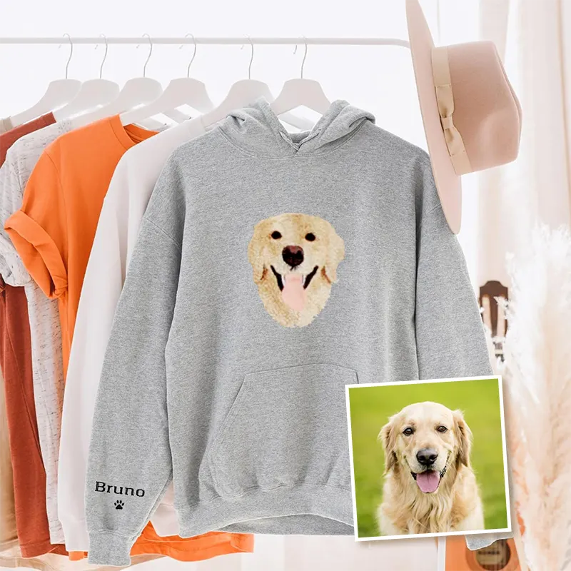 Golden Retriever Lover Custom Embroidered Sweatshirt Hoodie T-shirt