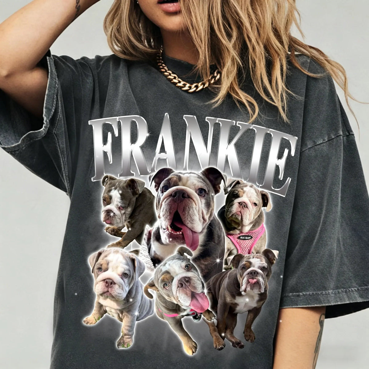 Custom Pet Vintage Bootleg T-Shirt, Retro Personalized Pet Photo + Name Shirt