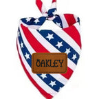 Custom Name Patch Dog Bandana, 4th of July Bandana, Patriotic Dog Gifts, Pet Lover Gift