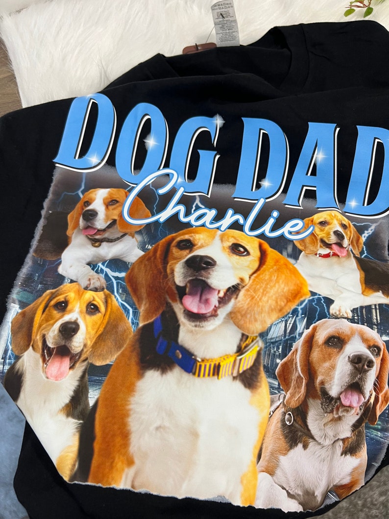 Custom Cat Dog Shirt, Custom Pet Photo Vintage Bootleg T-Shirt Sweatshirt Hoodie