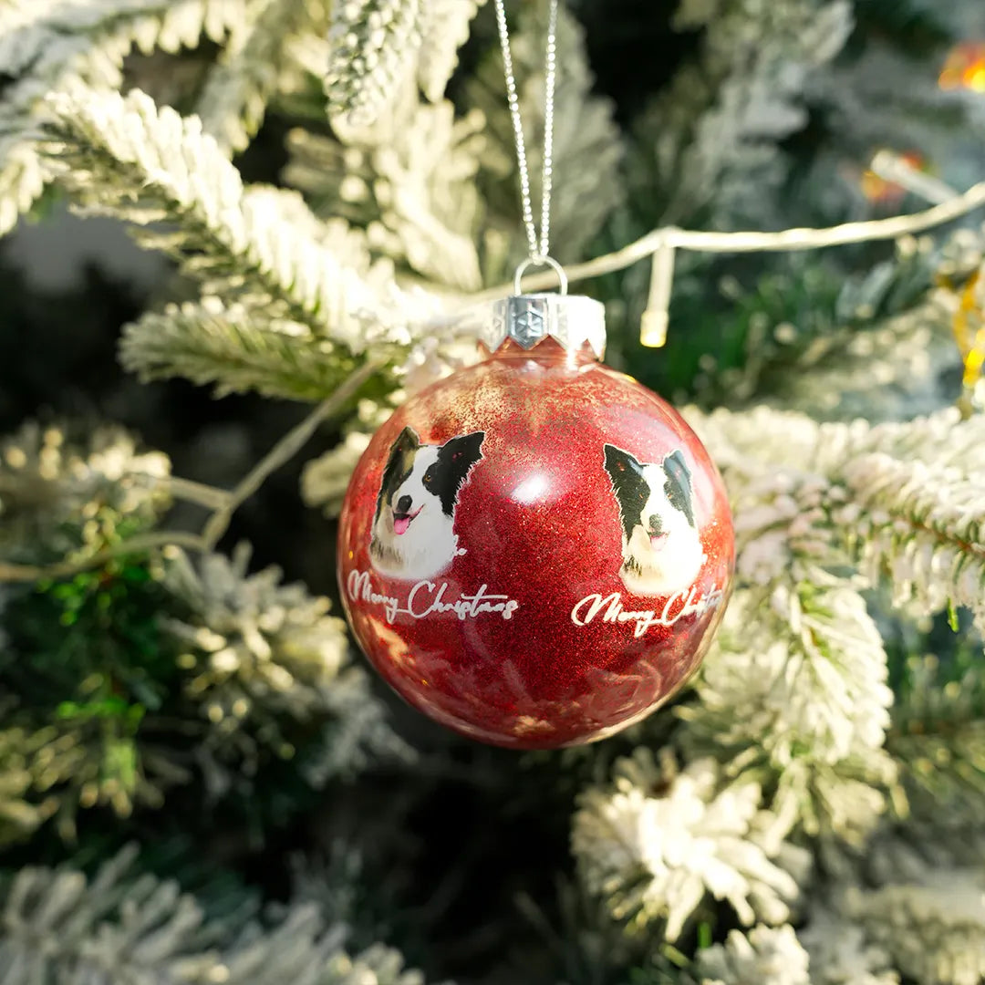 Personalized Pet Portrait Christmas Tree Ornaments – Photo Oil Painting Effect