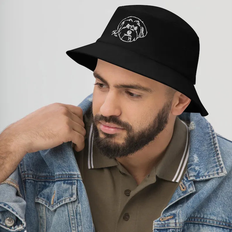 Custom Embroidered Pet Hat, Customized Bucket Hat