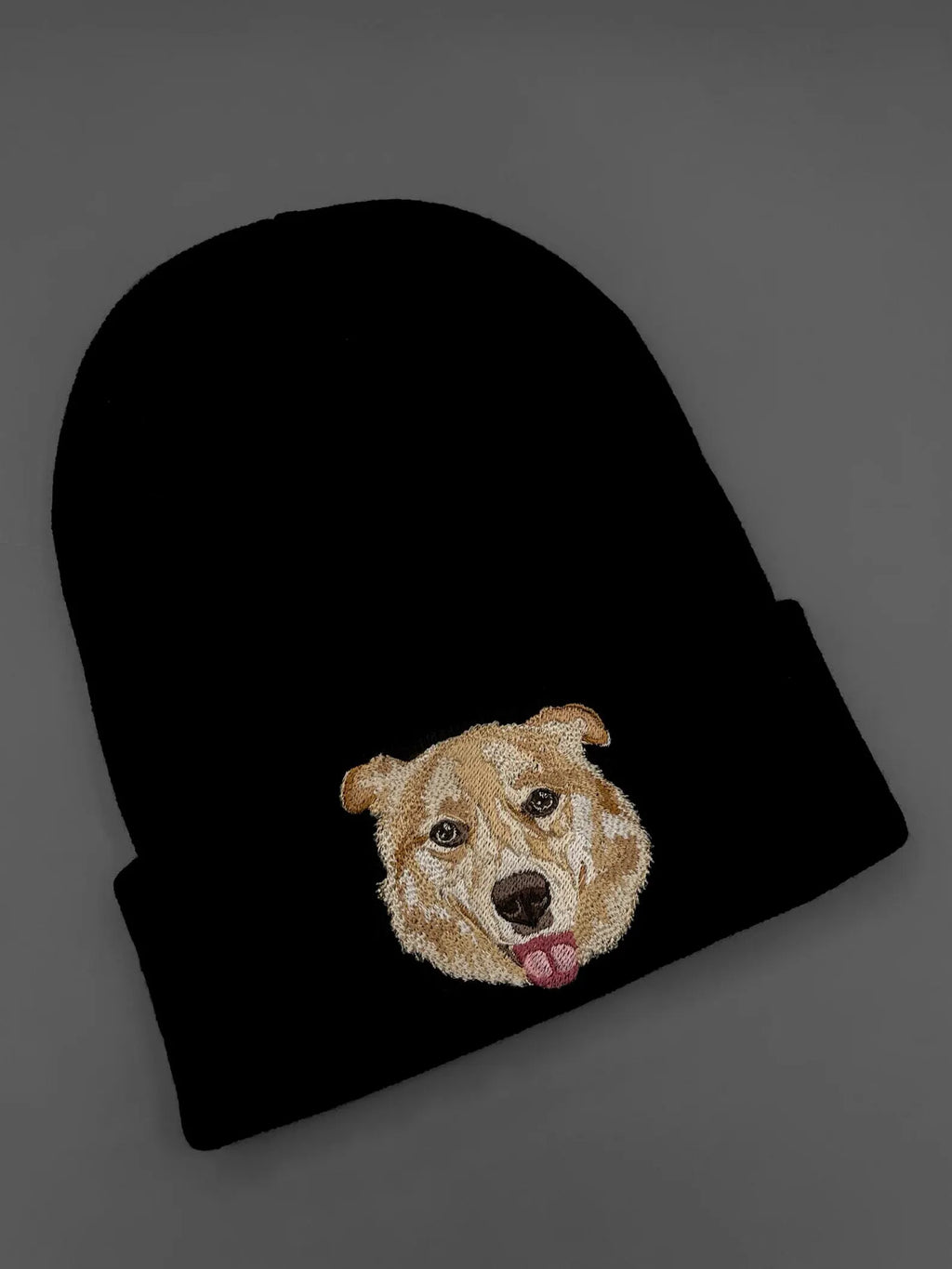 Custom Pet Face Embroidered Beanie Winter Beanie Hat
