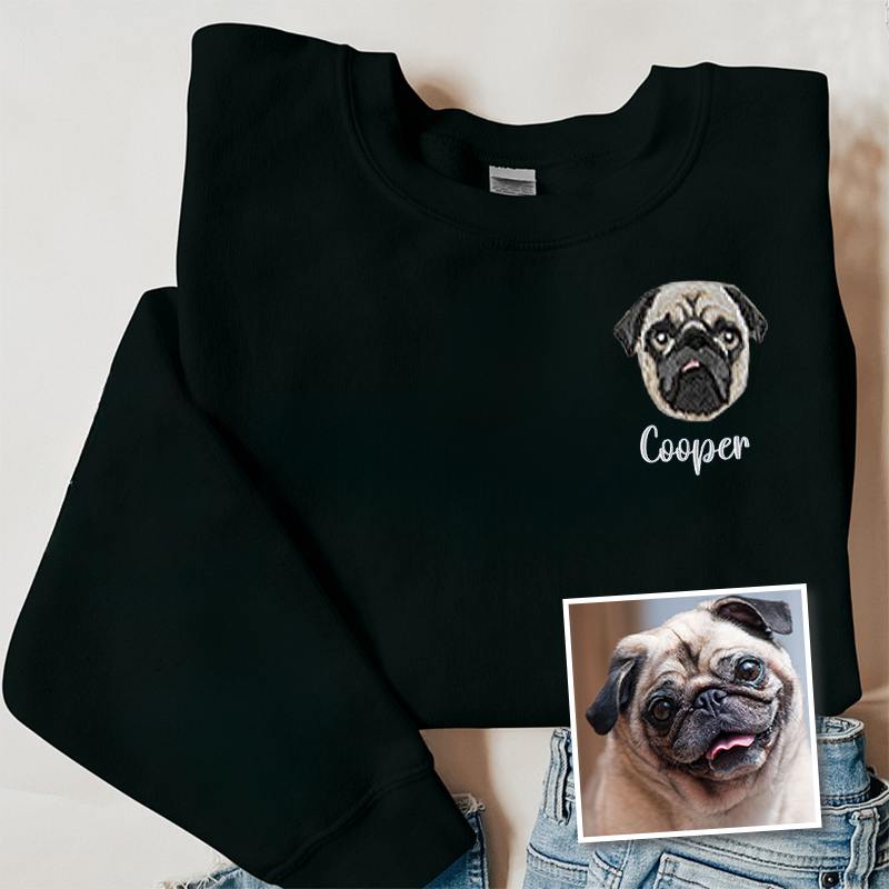 Pug Lover Custom Embroidered Sweatshirt Hoodie T-shirt