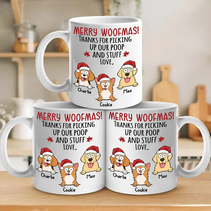 Thanks For Picking Up Our Poop Custom Pet Portrait Mug 