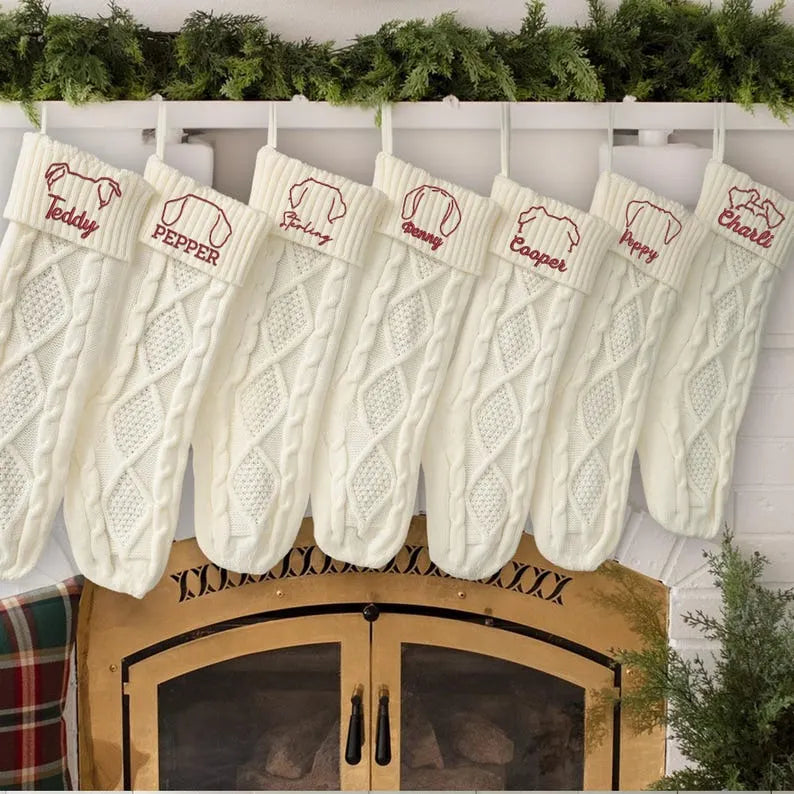 Personalized Dog Ears Cat Ears Christmas Stocking