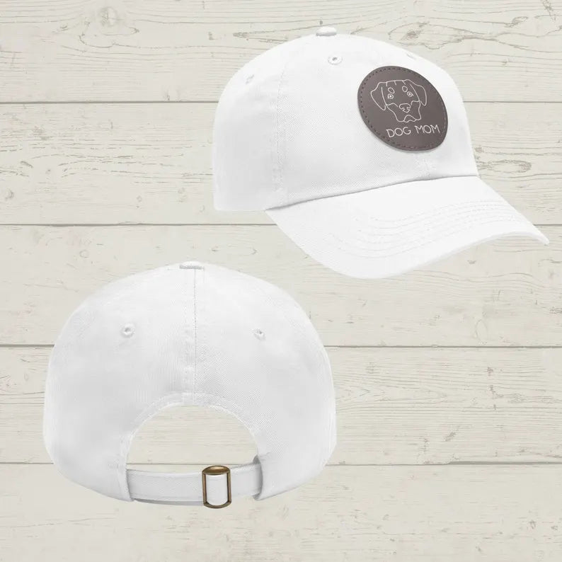Personalized Dog Hat Custom Patch Pet Hat, Leather Patch Hat