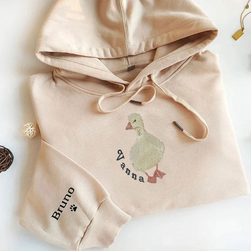 Personalized Embroidered Pet Sweatshirt, Custom Pet Portrait Sweatshirt- Colorful Design