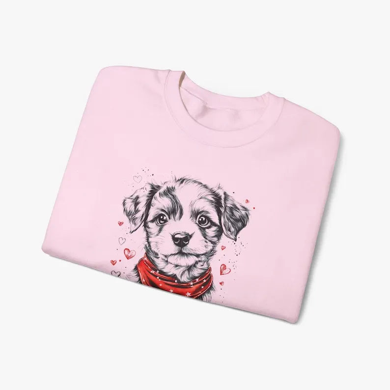 Custom Dog with Bandana Sweatshirt T-shirt, Custom Pet Valentine's Day Crewneck