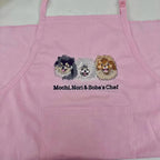 Custom Pet Portrait Embroidered Apron, Gift For Dog Mom, Pet Lover