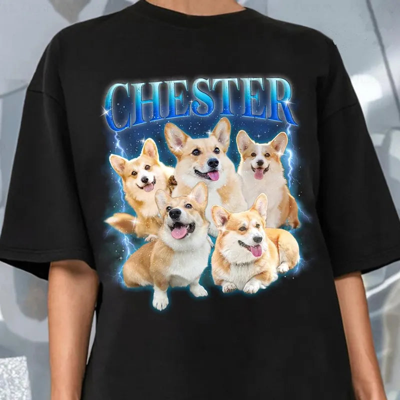 Custom Bootleg Rap Tee Dog Pet Printing T-Shirt Sweatshirt Hoodie