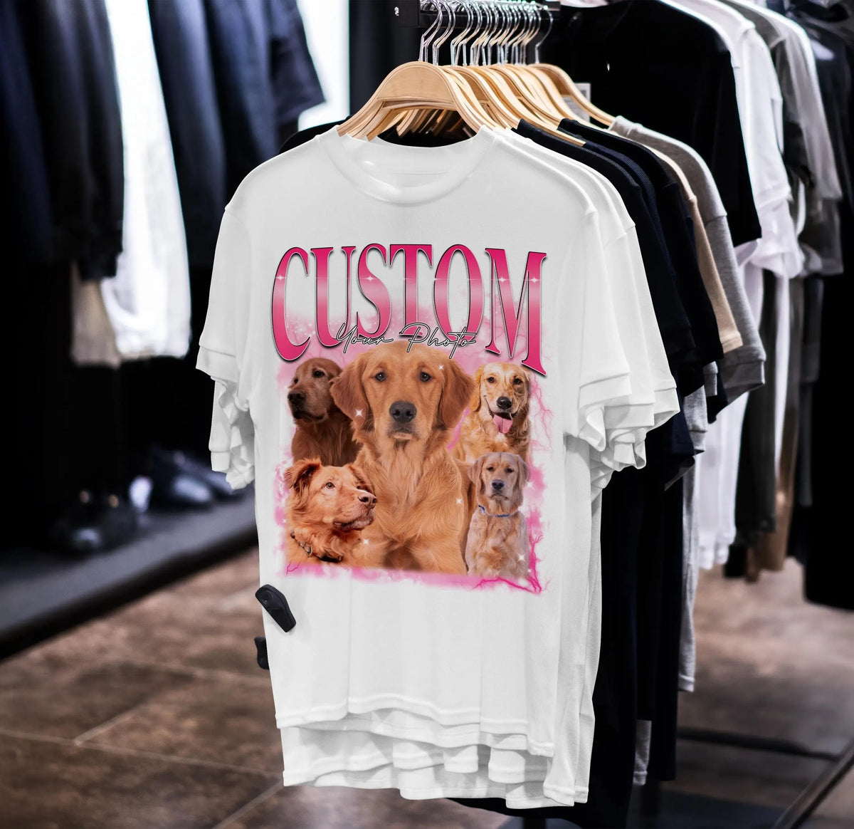 Custom Pet Bootleg Rap Tee, 90s Dog T-shirt